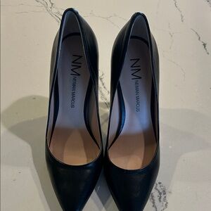 Neiman Marcus Black Leather Heels
